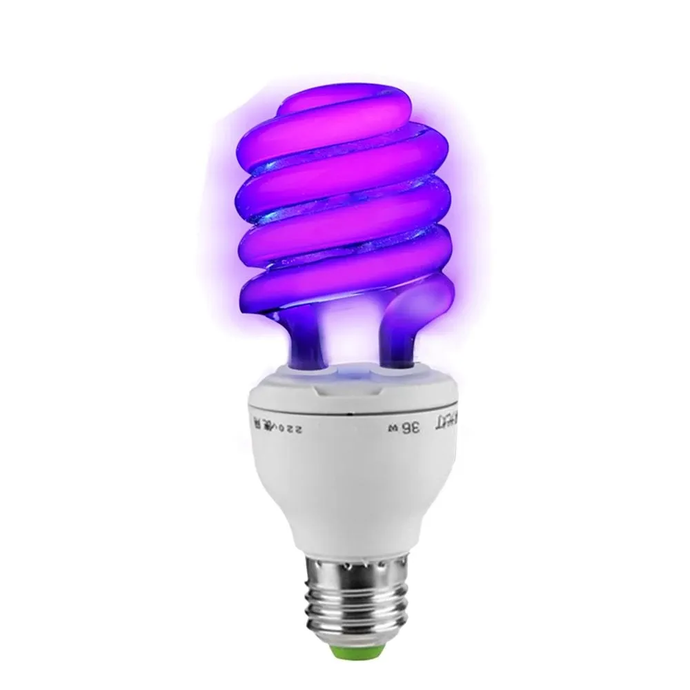 HoneyFly-lámpara UV fluorescente, luz negra, luz ultravioleta, E27, 13W/18W/20W/26W/36W/40W, CA, CC