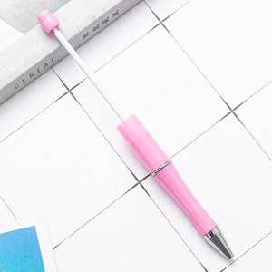 Hot Selling Beadable Pens Bulk New Color Pink Plastic Beads Pen Blanks for Beads Bead Able Ballpoint Plastic Pens - Product Image 5