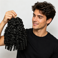 Lots de Cheveux Humains Bouclés Pixie en Gros pour Crochet et Coiffure Plume