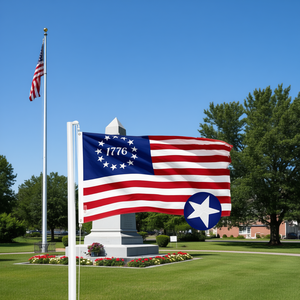 Bandera Americana DB de 2.5x4 pies, Bordada, Poliéster 300D, Diseño Betsy Ross 1776, Alta Calidad, para Interiores y Exteriores - Product Image 2