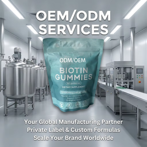 บริการผลิตภัณฑ์เสริมอาหารไบโอตินแบบกัมมี่จำนวนมาก รับผลิตแบบ OEM ODM แบรนด์ส่วนตัว บรรจุ 60 เม็ด - Product Image 2