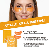 Soins des yeux quotidiens, 8 paires de patchs pour les yeux en gel à l'acide kojique et au curcuma, masque hydratant pour les yeux, patchs éclaircissants pour les yeux