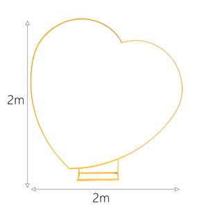 Personnalisé 2m Métal Jardin En Forme De Coeur De Mariage & Fête D'anniversaire Décoration <span class=keywords><strong>Arche</strong></span> Fond Mur <span class=keywords><strong>Ballon</strong></span> Base De Support - Product Image 6