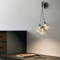 Applique murale LED linéaire longue décorative de style nordique moderne en fer et verre fumé, lumière chaude 3000K, garantie 2 ans