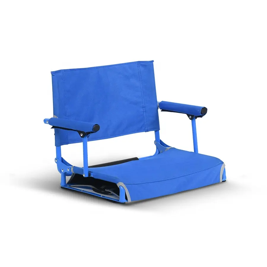 OEM New Style Lightweight Fold Camp Beach Chair Portable Stadium Seat With Armrest