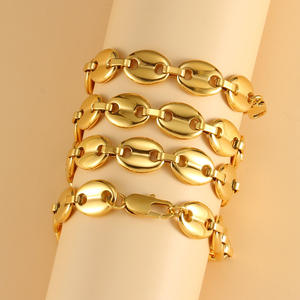 Collier en acier inoxydable Style Hip Hop, chaîne <span class=keywords><strong>de</strong></span> grains <span class=keywords><strong>de</strong></span> <span class=keywords><strong>café</strong></span>, Bracelets en or 18k, ensemble <span class=keywords><strong>de</strong></span> bijoux pour unisexe 2023 - Product Image 3