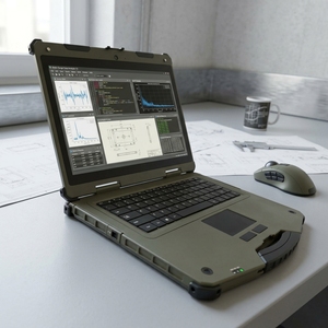 14 Inch Rugged Laptop Magnesium Aluminum Graphics Wide Temp for Field Data Collection. Wide Temperature Operation Engineered for - Product Image 1