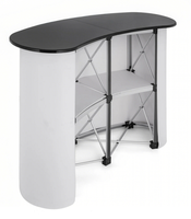 Comptoir/présentoir de stand pop-up en aluminium de bonne qualité Promotion Table Logo imprimé disponible avec flanelle pour salon professionnel