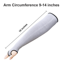 XINGYU Tricot anti-coupure à manches longues résistant aux coupures avec circonférence en HPPE 9-14 pouces Protection des bras Manchon résistant aux coupures