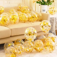 Youlun 100 pièces Pack BOBO 12 pouces Confettis Paillettes Étoiles Recharges Ballons en Latex Transparent Clair pour Mariage Anniversaire Fête