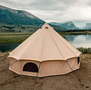 Woqi – tente cloche en toile de coton glamping de luxe, grande tente de fête en plein air, étanche, tente de maison ronde