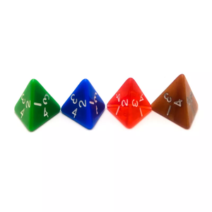 Mini D4 dadi rosso trasparente all'ingrosso all'ingrosso RPG DND poliedrico 4 dadi lati - Product Image 6