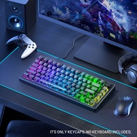 Teclas RGB con Patrón de Telaraña Negra XVX, Perfil OEM, Juego de Teclas PBT+PC para Interruptores MX, Distribución de Teclas ANSI US 61/68/75/87/98/96/104