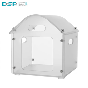 DSP Vietnam Factory Frosted Transparent Acrylic Dog House Pet Kennel for Small Dogs <b>Cats</b> Portable Assembly Pet Furniture - Product Image 3