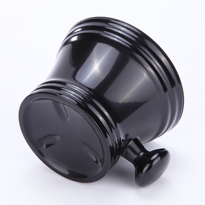 ชามโฟมโกนหนวดว่านเม่ย พลาสติกสีดำ พร้อมด้ามจับ สำหรับดูแลเครา - Product Image 4