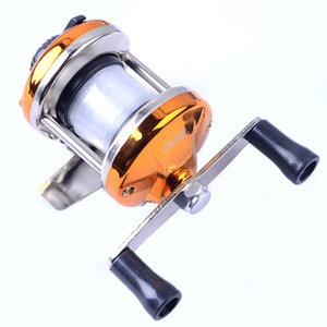 Mini Carrete de Pesca en Hielo con Cuerpo Metálico, Doble Manivela, Línea Integrada, para Pesca en Balsa, con Opción de Cambio de Mano Izquierda/Derecha - Product Image 1
