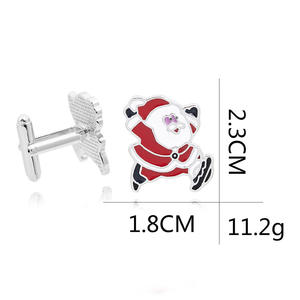 クリスマスクリエイティブアクセサリーサンタクローススーツ金属カフス - Product Image 3