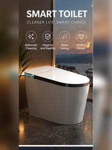 <span class=keywords><strong>WC</strong></span> Smart Monoblocco Moderno con Bidet Integrato, Serbatoio Incorporato, Nessun Limite di Pressione dell'Acqua, <span class=keywords><strong>Coperchio</strong></span> Automatico, Scarico a Pedale, Sedile Riscaldato, Asciugatore Integrato - Product Image 6