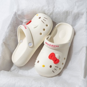 Chaussures Crocs à motif chat pour femme et enfant, d'été, pour l'extérieur et la plage, en EVA, désodorisantes, à semelle épaisse, à bout fermé, respirantes et imperméables - Product Image 2