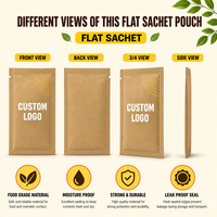 100% biodégradable 5ml 10ml 20ml papier Kraft PLA sac emballage thermoscellable Lotion shampooing lavage corporel masque emballage échantillon Sachets