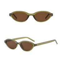 Lunettes de soleil de mode DL à monture ovale, verres UV400, monture intégrale