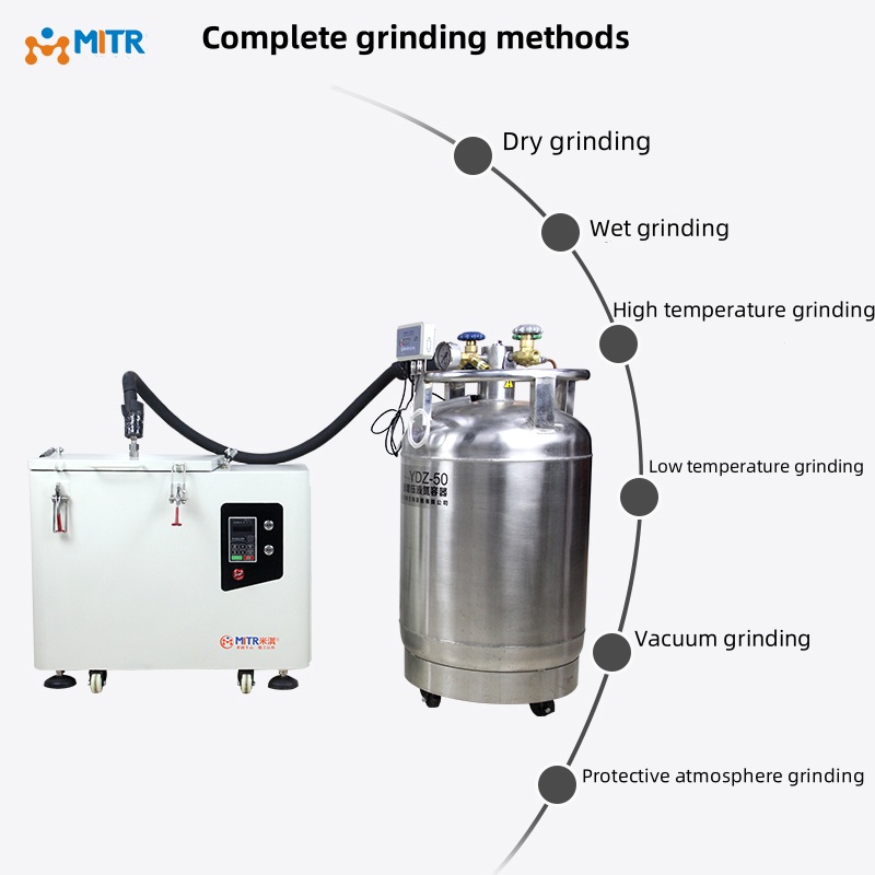 ماكينة طحن النيتروجين السائل من MITR للطحن بالكريات عالية السرعة لمختبرات الطحن الاحتراقي
