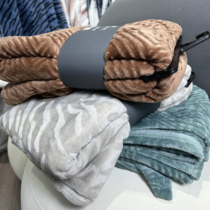 Bán Buôn 100% <span class=keywords><strong>Polyester</strong></span> Nổi <span class=keywords><strong>Flannel</strong></span> Chăn Tấm Ga Giường Móc Áo Nhung San Hô Chải Chăn Cho Xuất Khẩu Châu Âu Thương Mại Nước Ngoài - Product Image 5