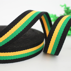 Sac de toile avec sangle en <span class=keywords><strong>coton</strong></span> <span class=keywords><strong>sergé</strong></span>, 2 mètres de <span class=keywords><strong>30mm</strong></span> de large et épais, rayures intercalaires, décoration pour chaussures et chapeaux - Product Image 3