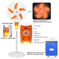 Ventilateurs solaires rechargeables de 16 pouces avec télécommande USB TYPE C chargeant la lampe anti-moustiques
