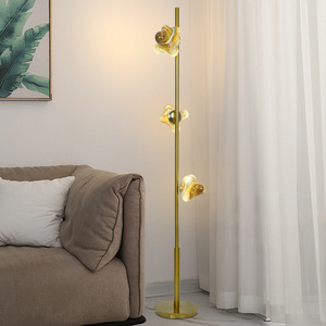 Postmodern <b>LED</b> Floor Lamp Luxury Living Room Sofa Side <b>Table</b> High-End Creative Bedroom <b>Bedside</b> Glass Modern Home Standing Lamp - Product Image 2