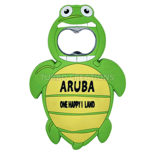 Logo personalizzato 3D in PVC magneti da frigo piccolo apribottiglie di vino in gomma divertente magnete da frigorifero Souvenir prodotto promozionale - Product Image 3