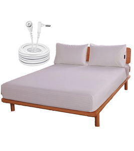 <span class=keywords><strong>Drap</strong></span>-<span class=keywords><strong>housse</strong></span> tissé King Size en coton argenté conducteur pour mise à la terre, pour un sommeil amélioré et un soulagement de la douleur, style européen et américain - Product Image 1