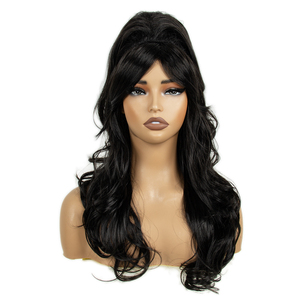 Parrucca sintetica nera Amy stile Winehouse parrucca Costume in fibra di alta qualità stile 60 alveare parrucche per donna - Product Image 5