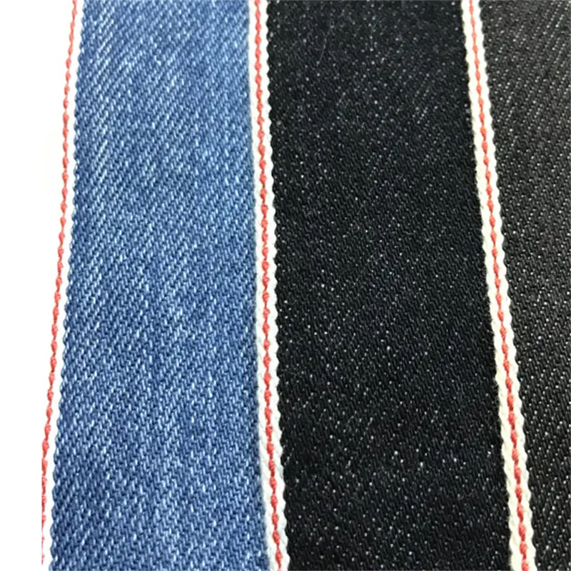 12oz high quality roll japanese 98 cotton 2 elastane selvedge raw denim fabric for Slim Fit Advanced Stretch Men's Jeans