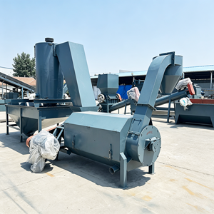 Unité de réduction de déchets plastiques multi-types compacte, avec ligne de découpe horizontale à vis simple, mélangeur vertical et silo de séchage, pour usine - Product Image 4