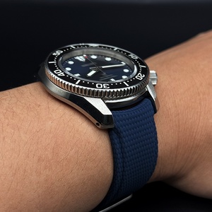<span class=keywords><strong>Bracelet</strong></span> de montre sport réglable en <span class=keywords><strong>caoutchouc</strong></span> FKM à extrémités courbes, à dégagement rapide, pour <span class=keywords><strong>Seiko</strong></span> - Product Image 2