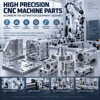Pièces de machine CNC de haute précision avec tolérances strictes en aluminium pour l'assemblage d'équipements d'automatisation