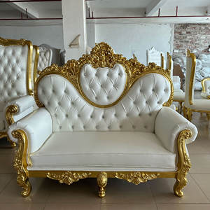 Meubles d'hôtel de luxe <span class=keywords><strong>royal</strong></span> Design européen 2 places dossier haut résine artisanat inclinable accoudoir événements festifs mariages vie - Product Image 1