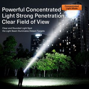 USB <b>Rechargeable</b> Waterproof Retractable Camping Flashlight 1100LM with Adjustable Focus and Powerful 26650 Battery - Product Image 4
