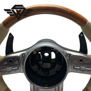 Volante Superior e Inferior de Madera de Durazno de Alta Calidad para Mercedes Benz W205 W213 W222 223Y Clase E G 809 AMG, Material de Cuero - Product Image 4