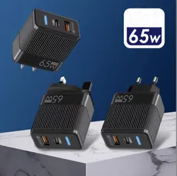 נייד 65W מהיר טעינה פ"ד מטען גליום ניטריד מטען עבור Iphone 14 13 פרו QC 3.0 לxiaomi עבור huawei טלפונים מתאם