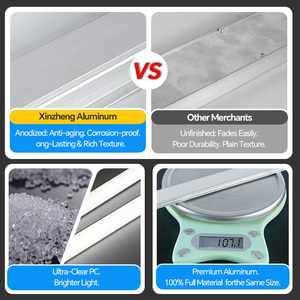 Profilo <span class=keywords><strong>in</strong></span> <span class=keywords><strong>Alluminio</strong></span> per Illuminazione Lineare a LED per Armadi Commerciali e Mensole <span class=keywords><strong>in</strong></span> Vetro - Product Image 2