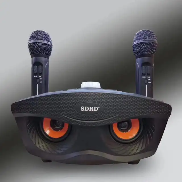 2020 Cine en Casa multimedia 10W * 2 micrófono inalámbrico portátil altavoz de karaoke inalámbrico