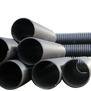 PE-Leitung auslaufsicher HDPE-Stahlband verstärktes spiralförmiges Rohr für unterirdische Drainage Kunststoffrohre