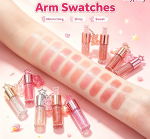 Olio Labbra Rosa Raro Idratante in Tubetti, Lucidalabbra Trasparente Effetto Specchio Candy Bear, Kit Cosmetici Idratanti per la Cura della Pelle - Product Image 4