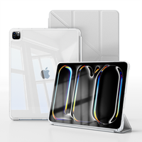 Housse en cuir PU magnétique mince support multi-angle étui design élégant et léger pour iPad Pro 11 pouces M4 2024