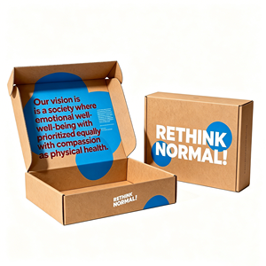 Custom Eco-friendly <b>Printed</b> Foldable Flat Corrugated Paper Box Customizable Size Color Logo Shipping <b>Packaging</b> Mailer Box - Product Image 1