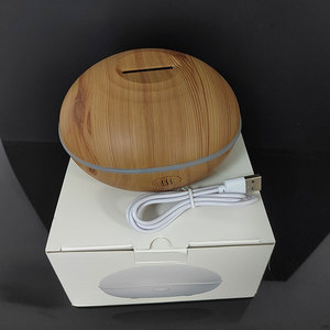 2025 nuevo atomizador ultrasónico de aromaterapia difusor de aceite esencial de madera humidificador portátil Mini humidificador Aroma redondo - Product Image 6
