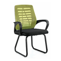Fabricant Fauteuil de soutien lombaire à dossier moyen Chaise de bureau exécutive pour visiteur Chaise de bureau ergonomique en maille bleue pour le bureau