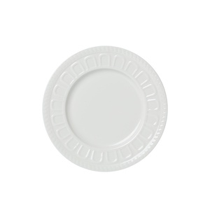 Vajilla de cerámica en relieve blanco puro plato plano nórdico bistec Hotel estilo minimalista plato de comedor vajilla de regalo - Product Image 5